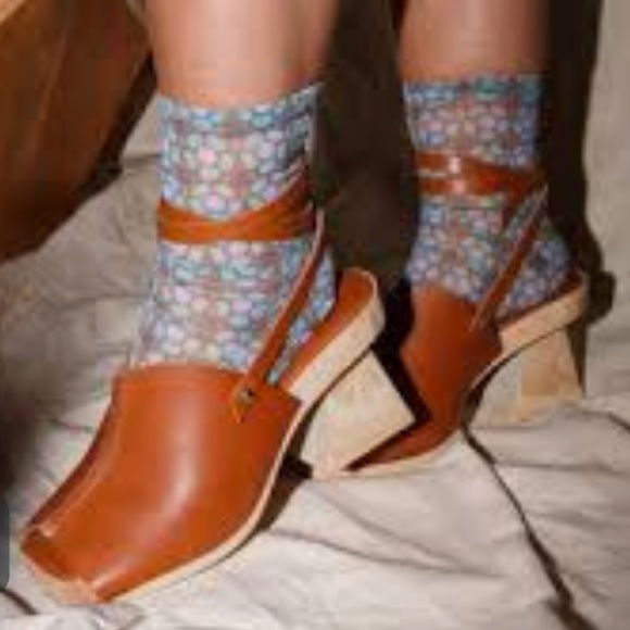 Hilos Georgia 3D Open Toe Block Heel Wasabi 8 - Picture 14 of 14